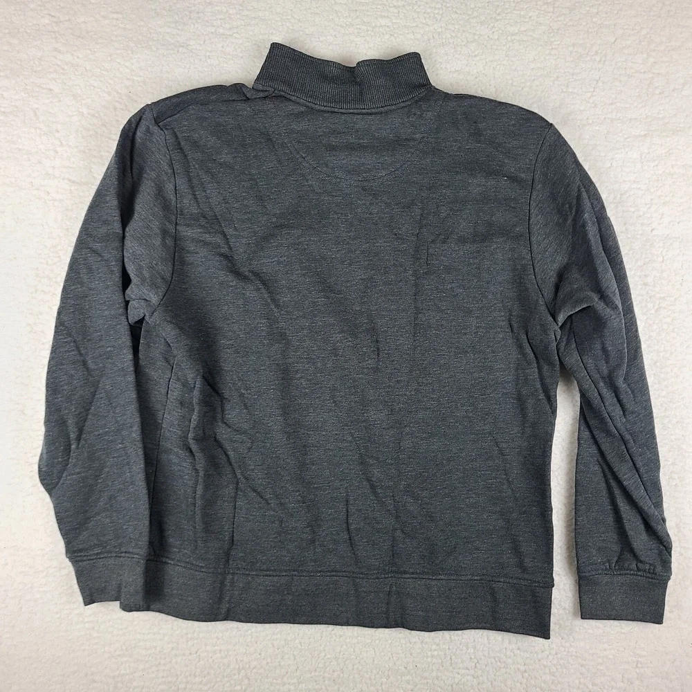 ORVIS‎ Sweater Mens XL Dark Gray Cotton Polyester Quarter Zip Thick Sweatshirt